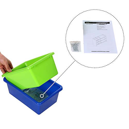 SONGMICS Estantería Organizadora para Juguetes y Libros, para Habitación Infantil, con 3 Niveles GKR02W