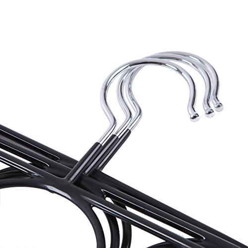 SONGMICS Organizador para Pañuelos y Bufandas, Percha metálica con 12 Anillos, 25,2 x 41,5 cm, Color Negro CRI22B