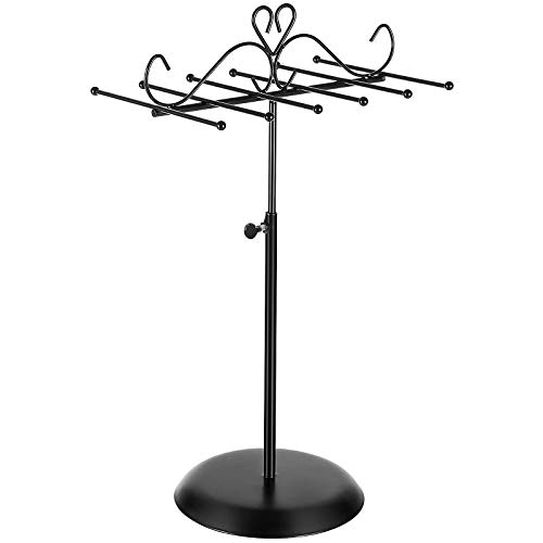 SONGMICS Soporte y Expositor de Joyas, Árbol para Joyas de Metal, para Collares, Pulseras, Pendientes, Regalo para Seres Queridos, Negro JJS04BK