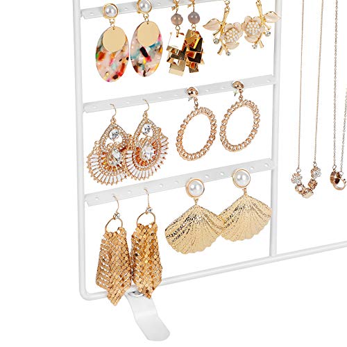 SONGMICS Soportes para Joyas, Organizador de Pendientes, Blanco JDS002W