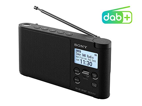 Sony XDRS41DB.EU8 - Radio portátil Digital (Dab/Dab+/FM, Altavoz, 5 presintonías Digitales y 5 analógicas, Pantalla LCD, Temporizador, Adaptador CA) Negro