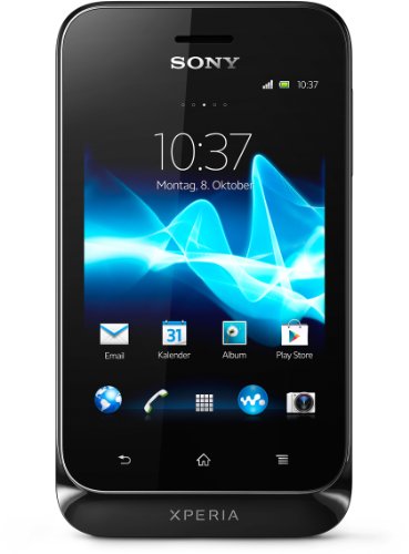 Sony Xperia Tipo - Smartphone libre (pantalla táctil de 3,2" 320 x 480, cámara 3.2 Mp, 2.9 GB, procesador de 800 MHz, 512 MB de RAM, S.O. Android 4.0.4), negro