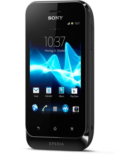 Sony Xperia Tipo - Smartphone libre (pantalla táctil de 3,2" 320 x 480, cámara 3.2 Mp, 2.9 GB, procesador de 800 MHz, 512 MB de RAM, S.O. Android 4.0.4), negro