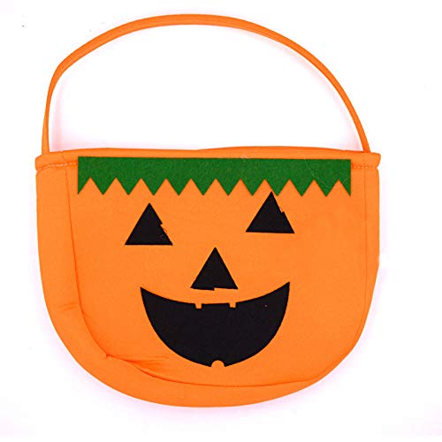 soobag Accesorios de decoración de Halloween Bolsa de Calabaza portátil para niños Accesorios de Ropa de Vacaciones Bolsa de bocadillos Bolsa de Dulces Bolsa de Tela al por Mayor