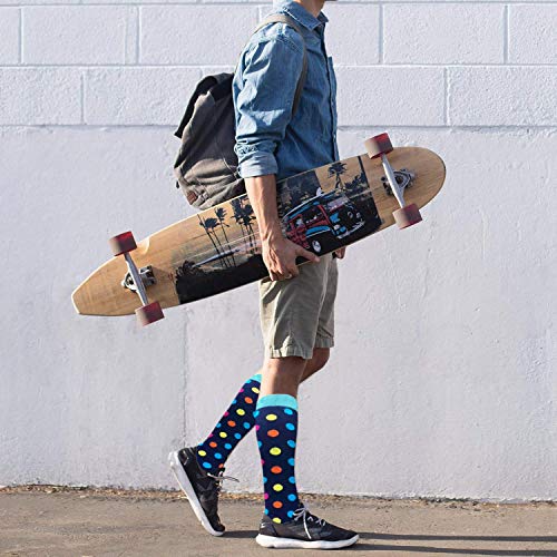 Sooverki Calcetines de compresión para Mujeres y Hombres 20-25 mmHg es el Mejor Graduado atlético, Correr, Volar, Viajar, Enfermeras 07-Multicolor-6 Pares S/M