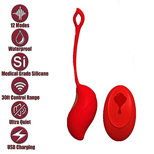 SOPHKO Kegel Pelotas de Ejercicio, Bola Ben WA con Control Remoto inalámbrico para Mujeres, fortalece el Control de la vejiga, aprieta el Suelo pélvico para Principiantes y avanzados