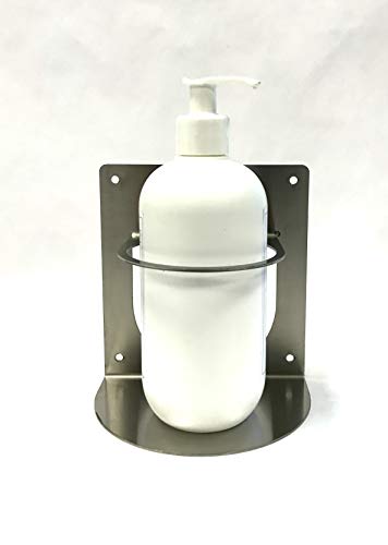 Soporte de gel desinfectante de manos de acero con o sin botella de gel de 500 ml, supporto in acciaio