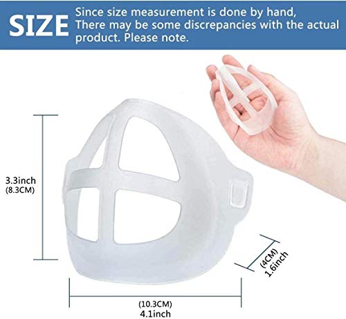 Soporte de máscara 3D para un cómodo uso interior, máscara de silicona soporte más espacio para una respiración cómoda, lavable, reutilizable, protector de lápiz labial