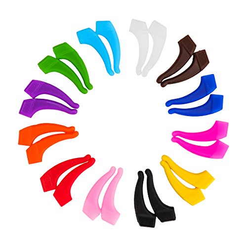 Soporte de silicona para correa de gafas deportivas, cómodo y antideslizante, con enganche a la oreja, 12 pares de niños y adultos