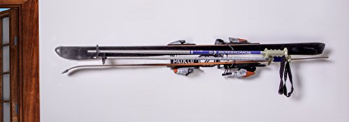 Soporte esquí guardaesquíes (100% Acero) (Negro)