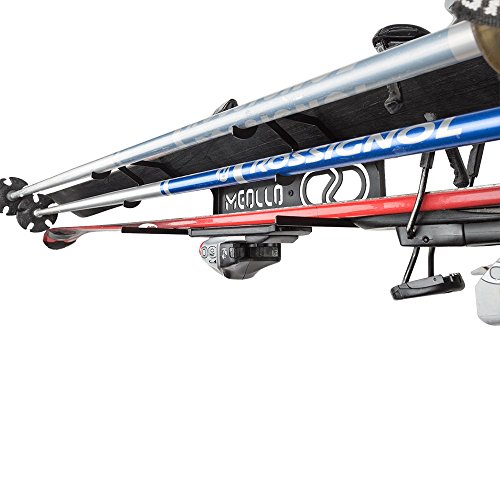 Soporte esquí guardaesquíes (100% Acero) (Negro)