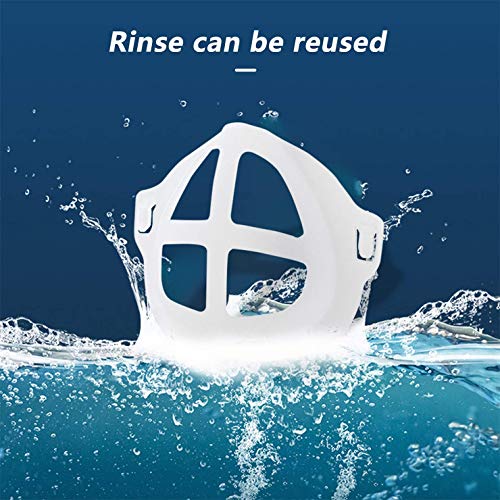 Soporte facial 3D para máscara, máscara de cara, marco de soporte interior, máscara de silicona, protector de lápiz labial facial reutilizable, para una respiración cómoda (3 unidades)