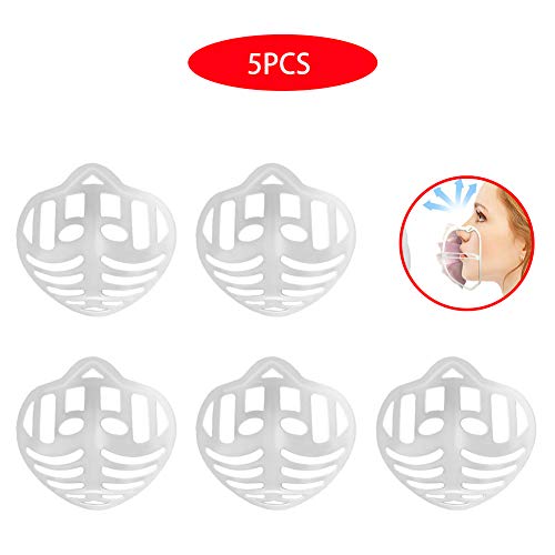 Soporte Facial 3d Para Una Respiración Cómoda Marco De Soporte Interior Lavable Reutilizable Para La Cara,Extensor La Carcasa Para La Cara Protectores Orejas Ajustables Marco Nariz Respirar Suavemente