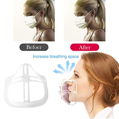 Soporte Facial 3d Para Una Respiración Cómoda Marco De Soporte Interior Lavable Reutilizable Para La Cara,Extensor La Carcasa Para La Cara Protectores Orejas Ajustables Marco Nariz Respirar Suavemente