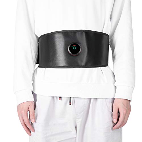 Sorand Tonificador Muscular estimulador de Abdominales, cinturón de estimulación Muscular Abdominal, cinturón de pérdida de Peso de Entrenamiento Abdominal, con 6 Modos y 15 Niveles de Fuerza(Negro)