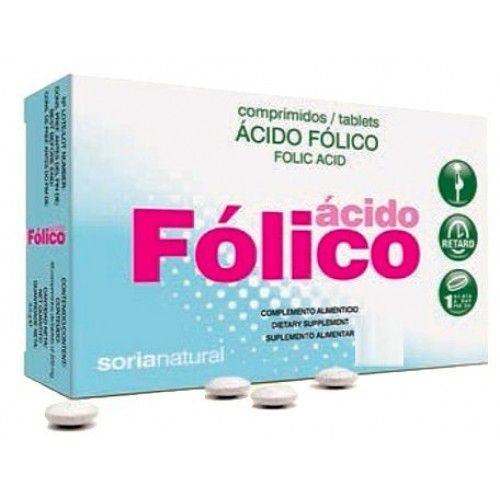 Soria Natural Acido Fólico Retard - 48 Cápsulas