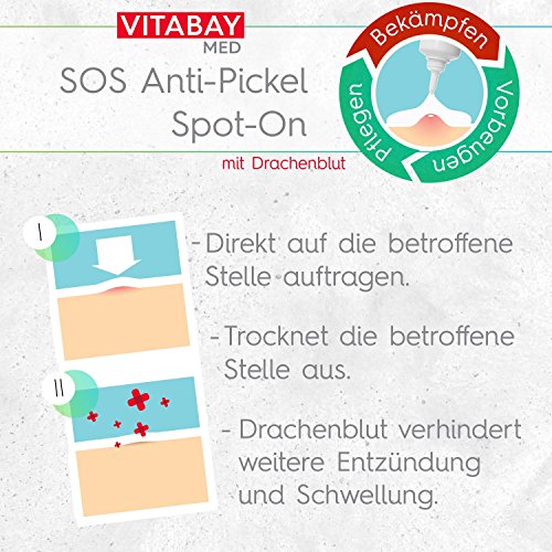 SOS Anti-Pickel Spot On Producto contra las espinillas, el acné y las impurezas de la piel, 20 ml