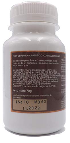 SOTYA Ginkgo Biloba 200 comprimidos (100 + 100) 700 Mg, mejora tu memoria, tu circulación, mejora tu rendimiento físico y mental. 24% flavonoides, Favorece la Concentración