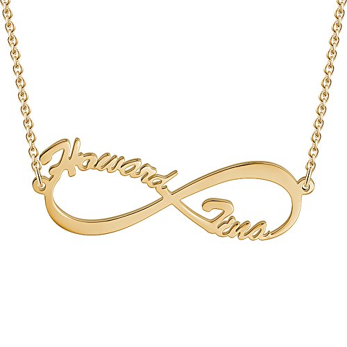 SOUFEEL Collar Plata Colgante con Nombre Infinito Personalizados Regalo para Familia Cadena Más Extención