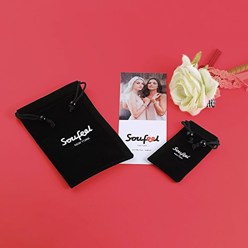 SOUFEEL Collar Plata Colgante con Nombre Personalizados Regalo para Familia Pareja Madre Cadena Más Extención Chapado Oro Rosa