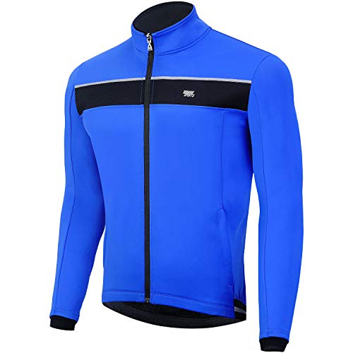 Souke Sports - Chaqueta de Ciclismo Hombre Chaqueta Ligera de Invierno MTB Reflectante Transpirabilidad Impermeable Chaqueta de Ropa Deportiva al Aire Libre