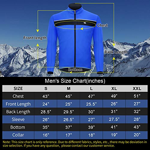 Souke Sports - Chaqueta de Ciclismo Hombre Chaqueta Ligera de Invierno MTB Reflectante Transpirabilidad Impermeable Chaqueta de Ropa Deportiva al Aire Libre