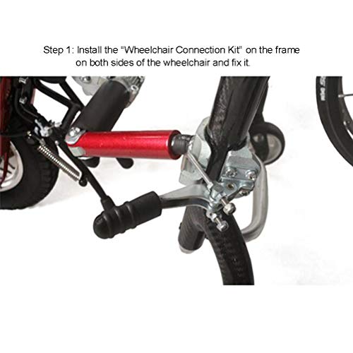 SPAQG Kit de conversión de handbike eléctrico para Silla de Ruedas eléctrica con batería de Iones de Litio, Adecuado para sillas de Ruedas Deportivas