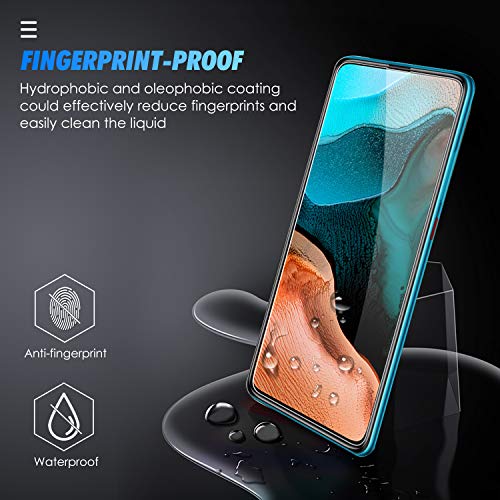 SPARIN [2-Pack Cristal Templado Poco F2 Pro/Redmi K30 Pro, Protector Pantalla Xiaomi Poco F2 Pro/Redmi K30 Pro Vidrio Templado con [2.5d Borde Redondo] [9H Dureza] [Alta Definicion]