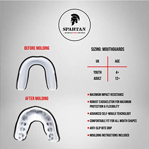Spartan ProTection - Protector bucal para boxeo, rugby, hockey, judo y todos los deportes de contacto., Adult (11+)