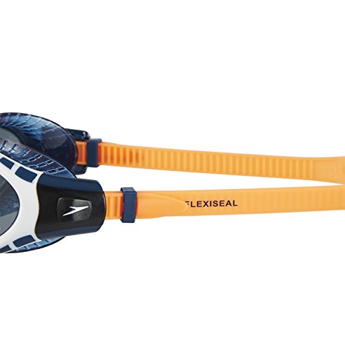 Speedo Futura Biofuse Flexiseal Triathlon Gafas de Natación, Unisex Adulto, Naranja Fluorescente/Blanco/Humo, Talla Única