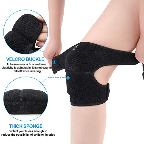 SPFASZEIV Ajustables Rodillera, Danza/Voleibol Rodillera Esponja Protector Rodillera Estar Hecho para Voleibol/Danza/Deportes/Senderismo Ciclismo Rodilla Niño Adulto