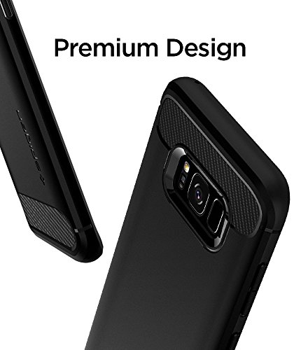 Spigen Funda Samsung Galaxy S8, [Rugged Armor] Absorción de Choque Resistente y diseño de Fibra de Carbono para Galaxy S8 (2017) - Negro