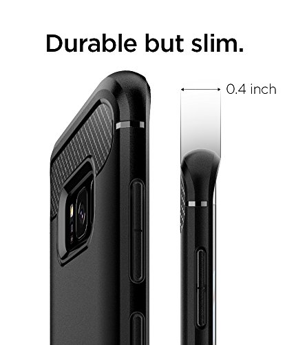 Spigen Funda Samsung Galaxy S8, [Rugged Armor] Absorción de Choque Resistente y diseño de Fibra de Carbono para Galaxy S8 (2017) - Negro