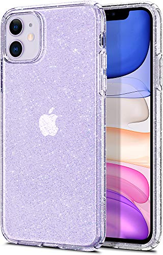 Spigen Liquid Crystal Glitter Funda iPhone 11, Compatible con Apple iPhone 11 (6.1") 2019 - Crystal Quartz