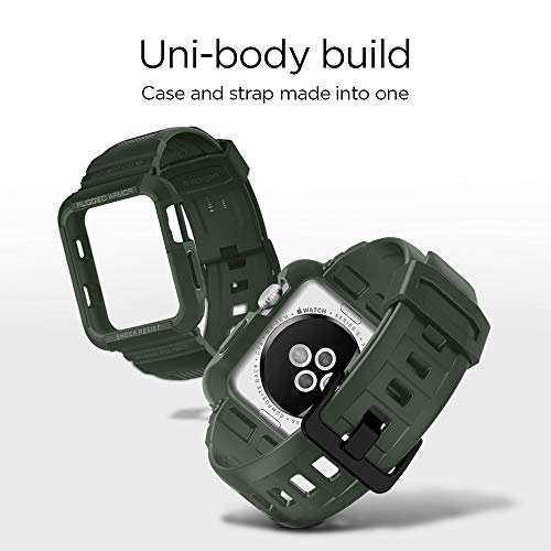 Spigen Rugged Armor Pro Compatible con Apple Watch Funda para 42mm Serie 3/2/1/Original (2015) - Verde Militar