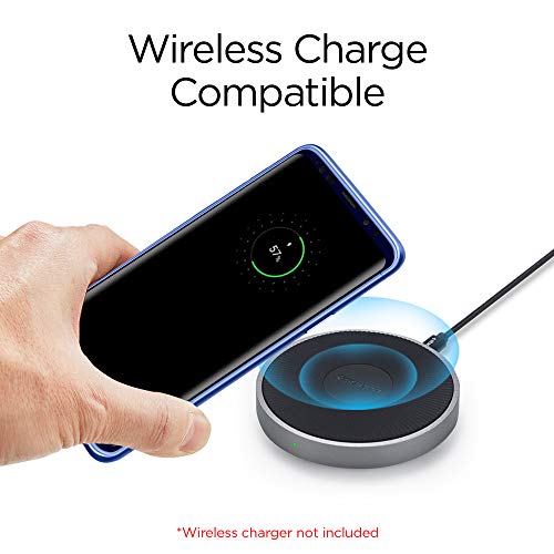 Spigen® [Thin Fit 360 Funda Galaxy S9 con Protección Completa exacta Fina con 1 Pieza de Protector de Pantalla de Vidrio Templado para Galaxy S9 (2018) - Azul