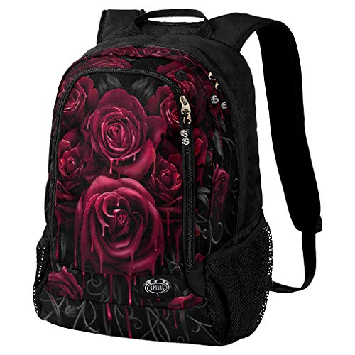 Spiral Blood Rose Unisex Mochila Negro, Poliester,