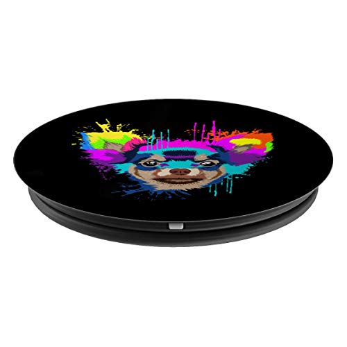 Splash Art Chihuahua Dueño De Un Perro Regalo Perros PopSockets Agarre y Soporte para Teléfonos y Tabletas