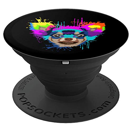 Splash Art Chihuahua Dueño De Un Perro Regalo Perros PopSockets Agarre y Soporte para Teléfonos y Tabletas