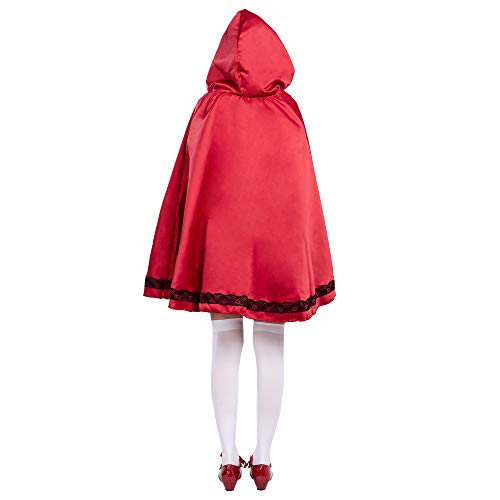 Spooktacular Creations Disfraz de Caperucita Roja de Halloween para mujeres adultas - Rojo - S