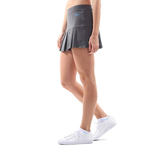 SPORTKIND niñas y Mujeres Tenis/Hockey sobre césped/Golf/Falda Plisada, Gris, Talla: 14-15 años