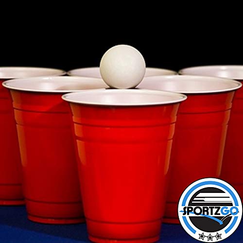 Sportly® - Juego de 144 pelotas de ping-pong, 38 mm, ideal para torneos de tenis de mesa y ping pong, juegos de carnaval, fiestas para adultos y niños.
