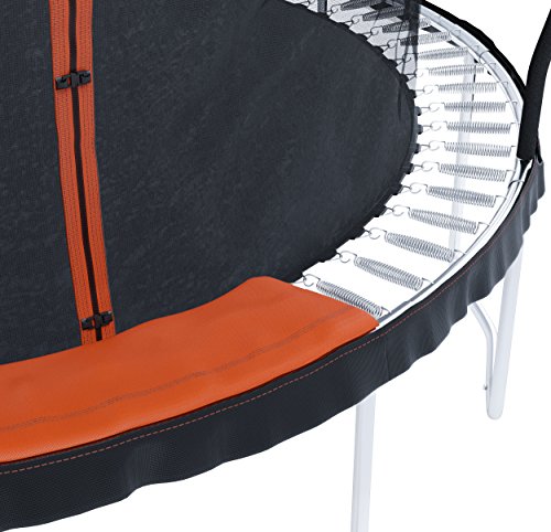 SportPlus Cama Elástica de Jardín, Estructura de Bastidor sin Soldaduras, Red de Seguridad Desmontable, Incl. Cubierta de Bordes, Seguridad Comprobada