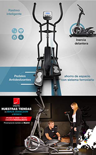 Sportstech CX640 Bicicleta elíptica - Marca de Calidad Alemana - Eventos en Directo & App Multijugador, 24 KG de Masa de Volante, 26 programas de Entrenamiento con HRC, Elíptica + Soporte de Tablet