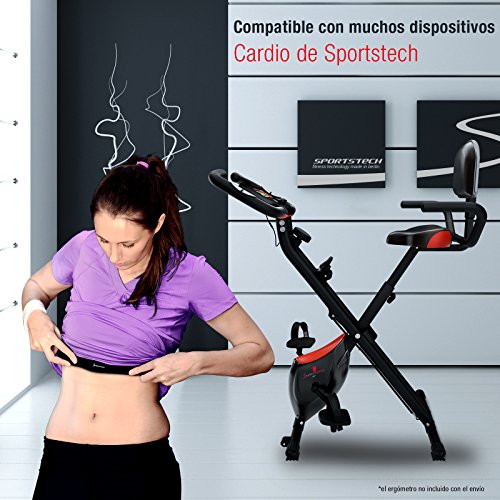 Sportstech Pulsómetro Pecho para Entrenamiento de frecuencia cardíaca, elíptica, Cinta de Correr, Bicicleta elíptica y máquinas de Remo (Pulsómetro)