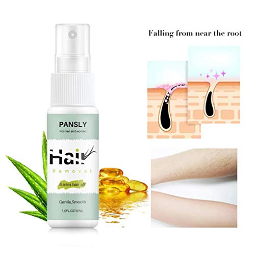 Spray de depilación de 30 ml, Spray para quitar el cabello de 8 minutos, removedor de vello corporal natural sin dolor, inhibir suavemente el crecimiento del vello del brazo, piernas, axilas, axilas