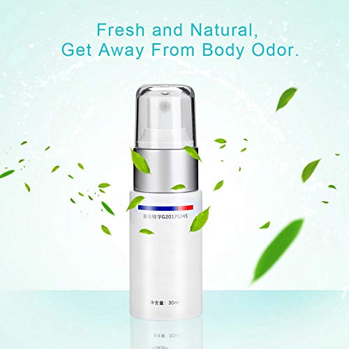 Spray desodorante, 30ML Spray antitranspirante natural para las axilas, antitranspirante, para hombres y mujeres, Spray antitranspirante suave y cálido