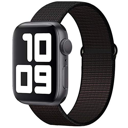 SSEIHI Correa Compatible con Dispositivos Apple Watch Correa 38mm 40mm 42mm 44mm, Correa de Nylon Deportiva Suave de Repuesto Compatible Iwatch SE,Series 6/5/4/3/2/1