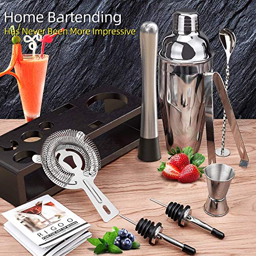 SSZZ Kit De Barman Juego De Barra De Acero Inoxidable Coctelera Herramienta De Barman En Casa Soporte