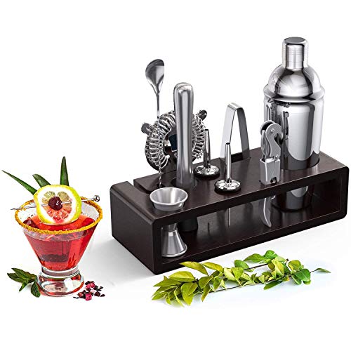 SSZZ Kit De Barman Juego De Barra De Acero Inoxidable Coctelera Herramienta De Barman En Casa Soporte